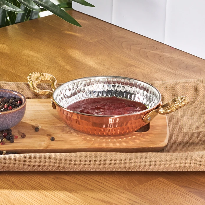 Karaca Antik Bakır Sahan 12 sm